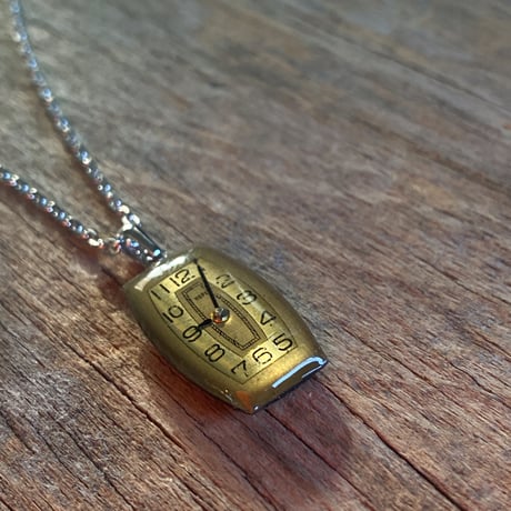 antique tonneau dial necklace 【K0731】