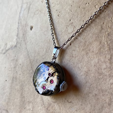 【企画展作品】antique dial&movement necklace【something special/S0008】