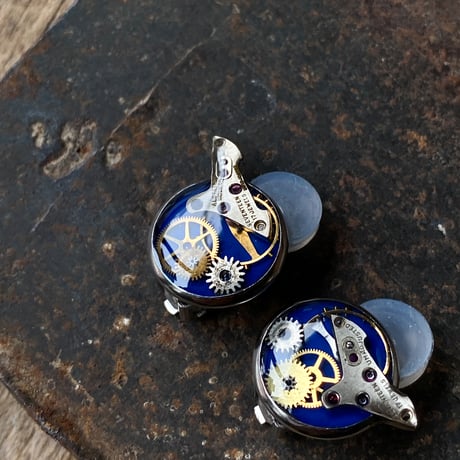 CLOPOA standard unique earrings blue【K0923】