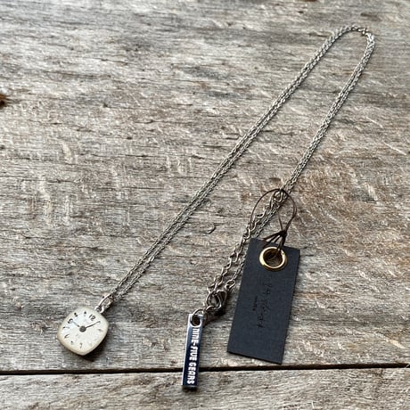antique square dial necklace "BULOVA"【K891】