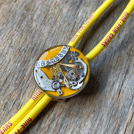 CLOPOA "NINE-FIVE GEARS" looptie necklace yellow【K0910】