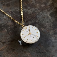 【K0691】antique dial&movement necklace  K18GP