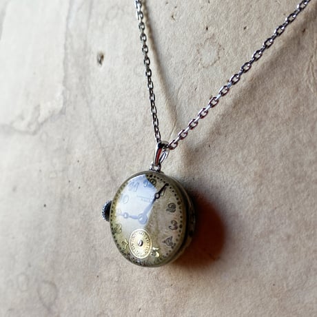 antique dial&movement necklace 【K0761】