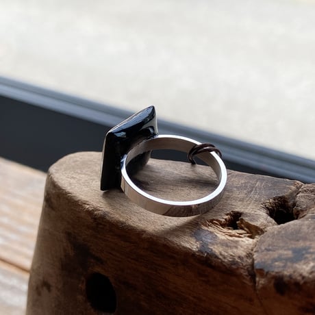 antique square dial ring "DUBOIS" #15【K0838】