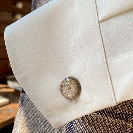 antique dial asymmetry cufflinks【K0824】
