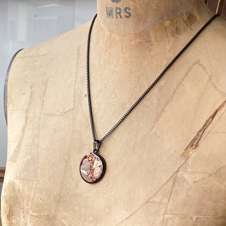 CLOPOA BLACK standard necklace red【K0848】