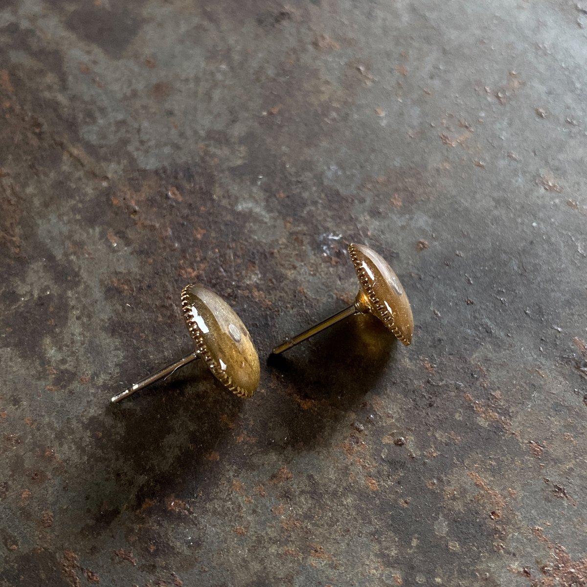 K0621】 watch parts gear pierced earrings | 9時5