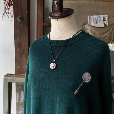 CLOPOA BLACK standard necklace blood orange【K0901】