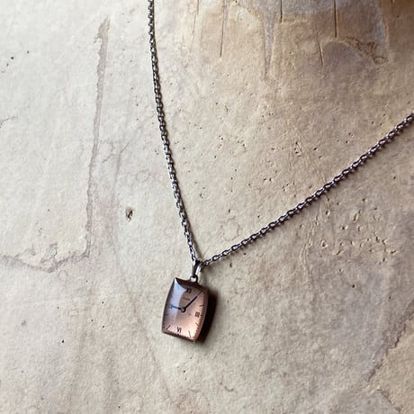 antique tonneau dial necklace "ELGIN" 【K0780】