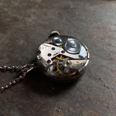 antique dial&movement necklace【K0706】