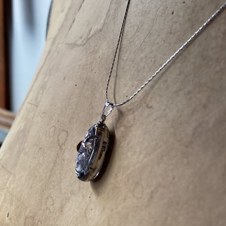 antique movement necklace "HAMILTON" 【K0812】