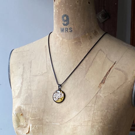 CLOPOA BLACK standard necklace yellow【K0903】