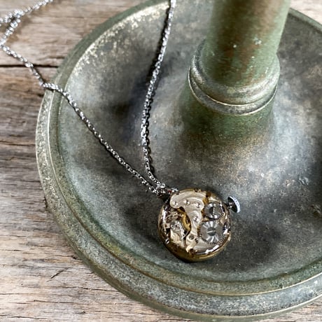 antique dial&movement necklace 【K0761】