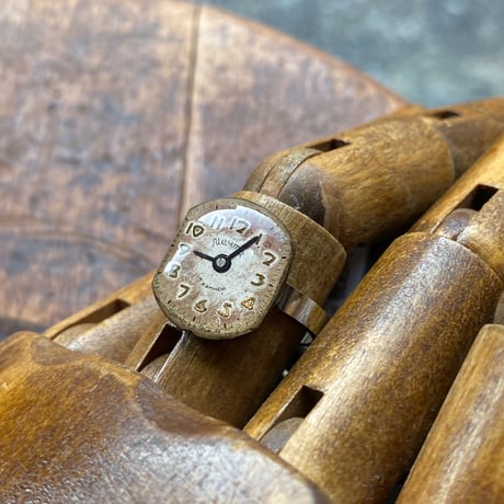 antique square oval dial ring " eastern europe" #15【K0798】