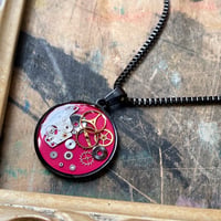 CLOPOA BLACK standard necklace pink　【K0807】