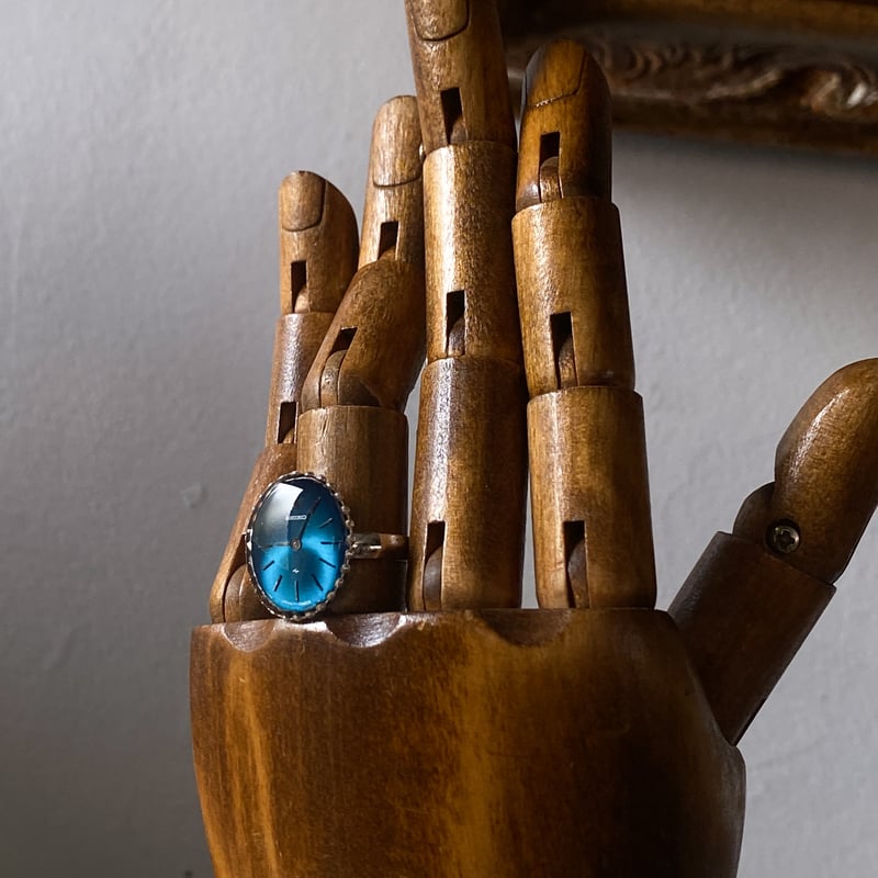 企画展作品】antique skyblue dial ring 