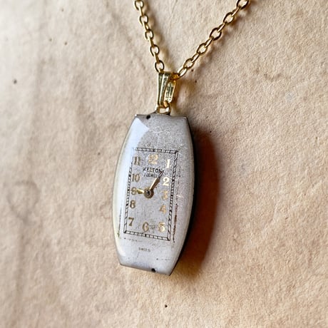 antique dial long necklace K18GP "KELTON"【K0870】