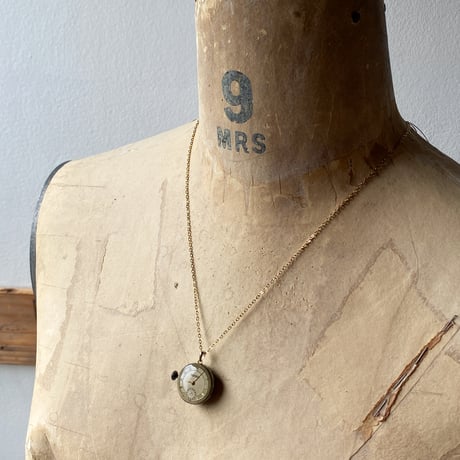 antique dial&movement necklace K18GP【K0778】