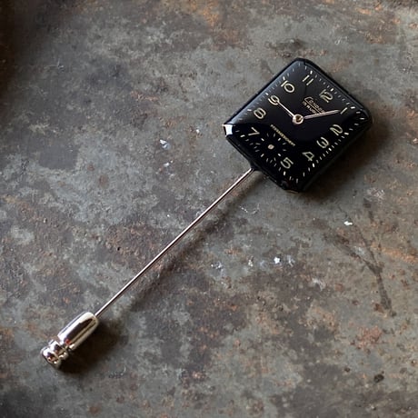 antique black dial hatpin/lapel pin(ボックス付)【K0828】
