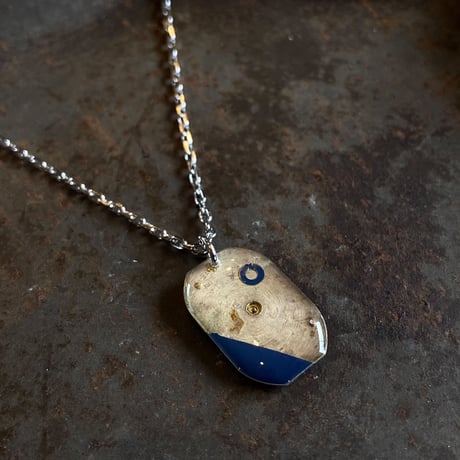 antique square dial necklace 【K0546】
