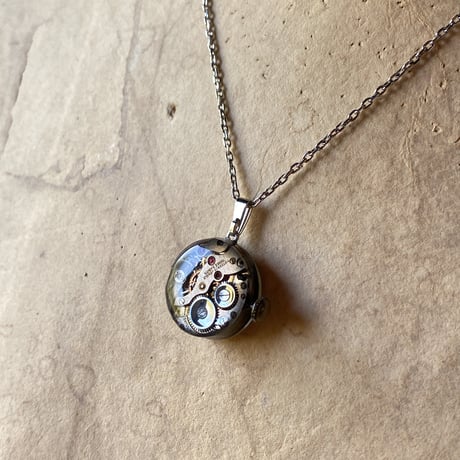 【企画展作品】antique dial&movement necklace【something special/S0009】