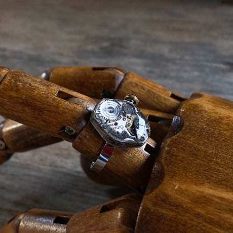 【K0653】 antique movement ring #14