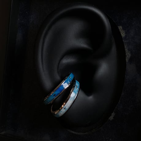 CLOPOA standard 2way earcuff&rings “marine color”2本セット 【K0790】