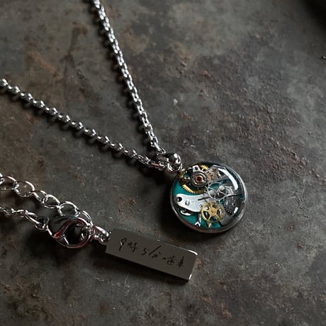 CLOPOA petit necklace emerald green【K0753】