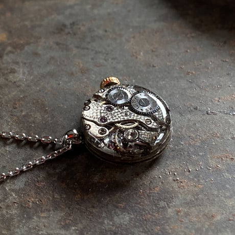 antique dial&movement necklace【K0716】