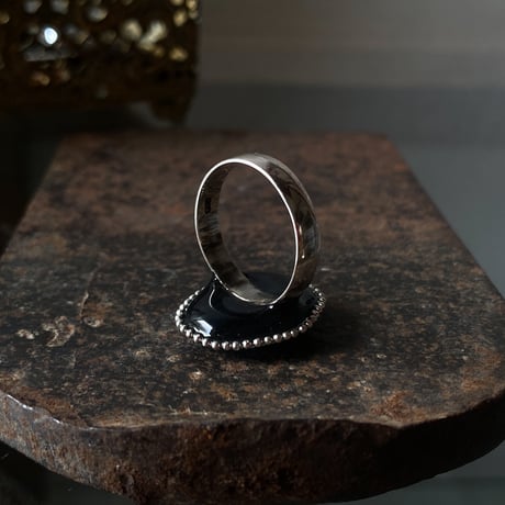 【企画展作品】antique lightgreen dial ring "ORIENT" SV925 #9【something special/S0015】