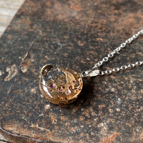 antique movement necklace "CROTON" SV925(ボックス付)【K1000】