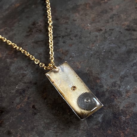 antique dial necklace K18GP 【K0600】