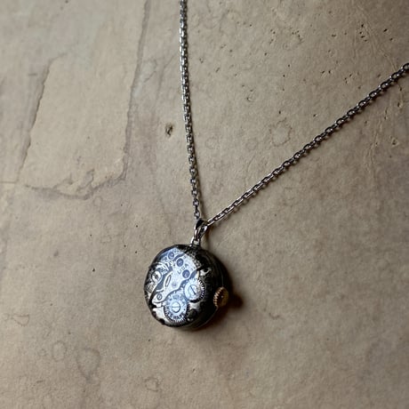antique dial&movement necklace【K0716】