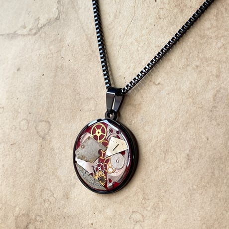 CLOPOA BLACK standard necklace red【K0848】