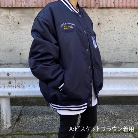 【先行販売】スタジアムジャケット「STAY GOLD」 ネイビー×ホワイト 2種【企画展「STAY GOLD」アパレル】