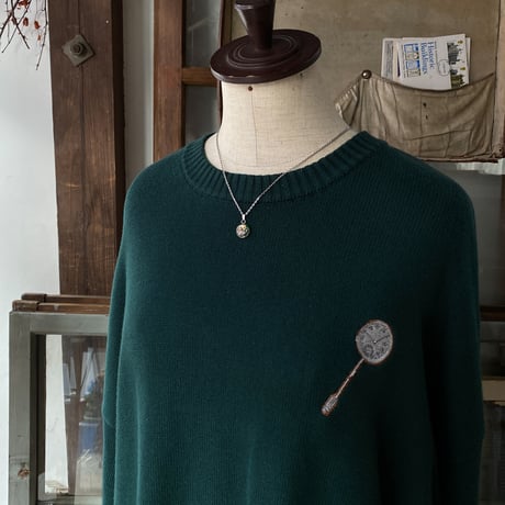 CLOPOA petit necklace green【K0908】