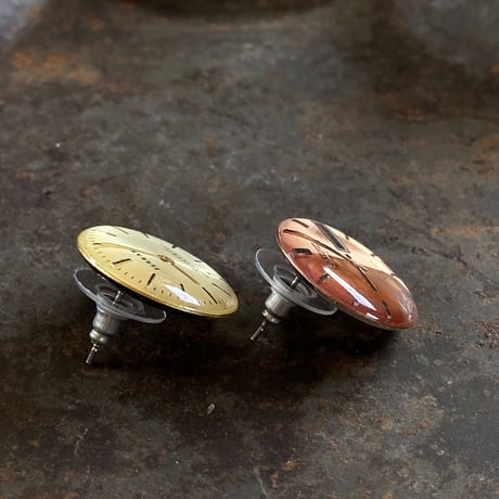 antique color dial pierced earrings【K0525】