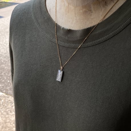 【new!!】antique rectangle necklace "WALTHAM" K18GP【K1031】