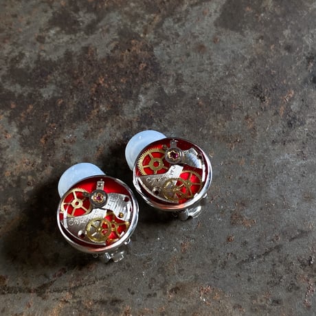 【K0629】 CLOPOA standard earrings red