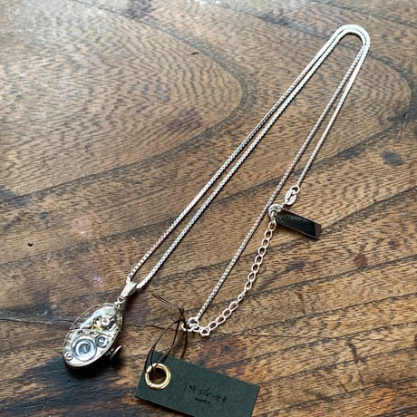 antique movement necklace "USA ELGIN" SV925【K0811】