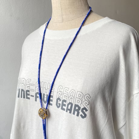 【K0639】 CLOPOA "NINE-FIVE GEARS" looptie necklace blue