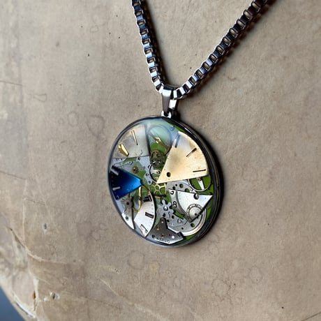 CLOPOA large long necklace light green(ボックス付)【K0727】