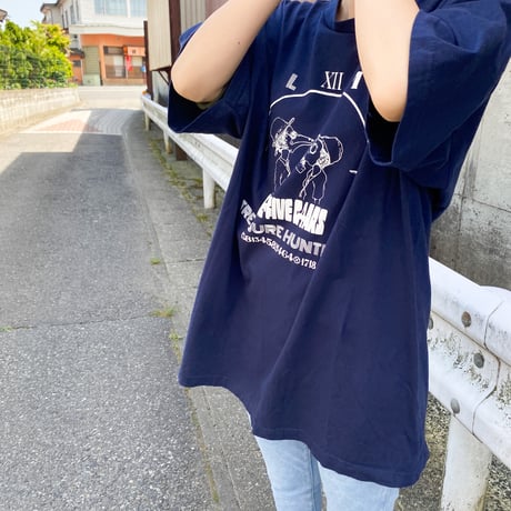 【new!!】9時5分の歯車オリジナル"謎解きデザイン" Tシャツ ネイビー