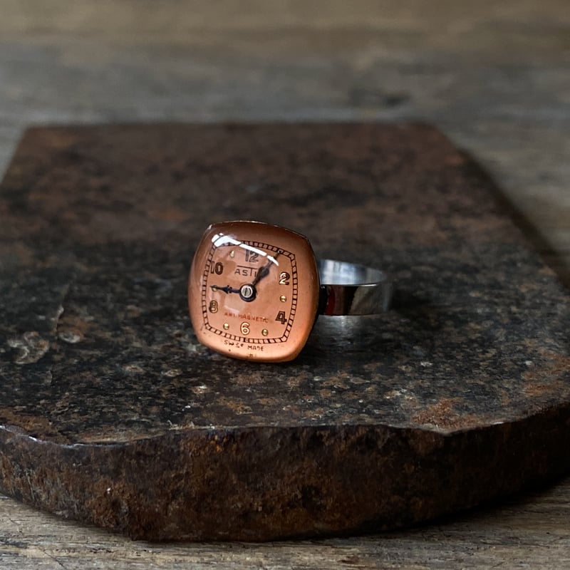 new!!】 antique square dial ring 