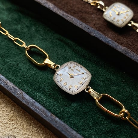 antique square dial bracelet【K0821】