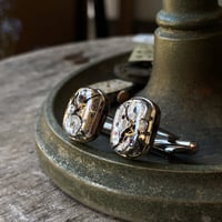 【new!!】antique movement cufflinks "GRUEN"(ボックス付)【K1011】