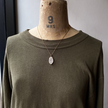 【new!!】antique oval dial necklace "SWISS MADE"【K1023】