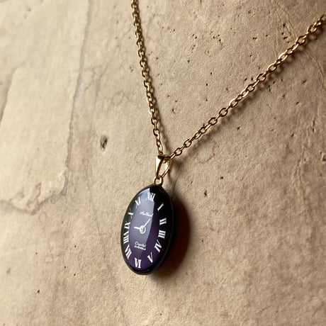 【企画展作品】antique oval dial necklace "ORIENT" K18GP【something special/S0005】