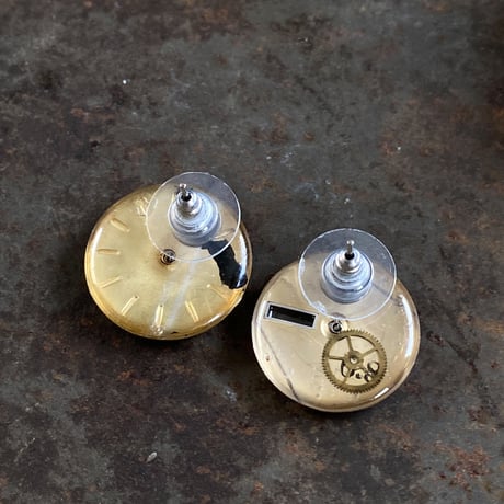 antique color dial pierced earrings【K0525】