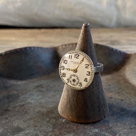 【K0613】 antique dial ring 14号(ボックス付)